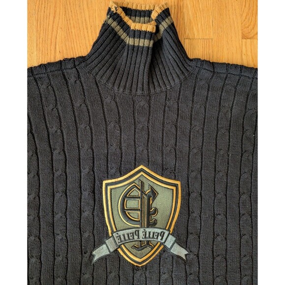 Pelle Pelle Sweater Mens Large Turtleneck Ramie Vintage Y2K Marc Buchanan - Picture 5 of 12